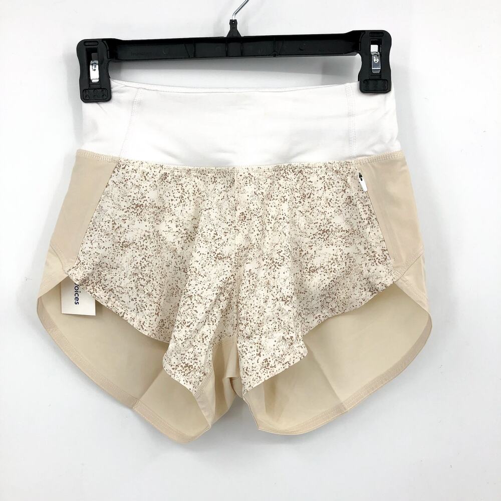 OUTDOOR VOICES Women's Hudson 4" Short XXS Pebbled White Athletic NWT